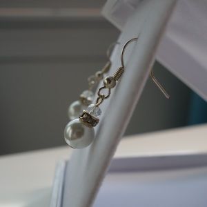 Handcrafted Crystal Glass Bead Earrings